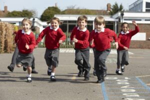 Group of school pupils