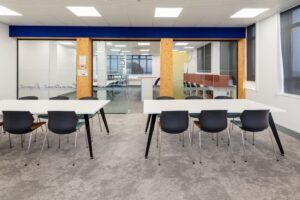 Student collaborative zone chairs and desks